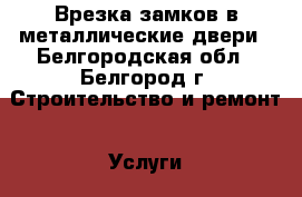 Врезка замков в металлические двери - Белгородская обл., Белгород г. Строительство и ремонт » Услуги   